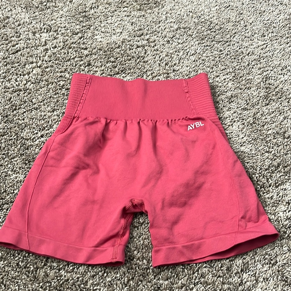 red aybl gym shorts